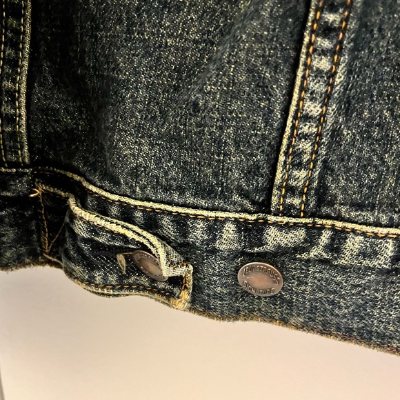 Levi’s Strauss authentic denim jean jacket mens XL dark medium wash - Picture 12 of 15